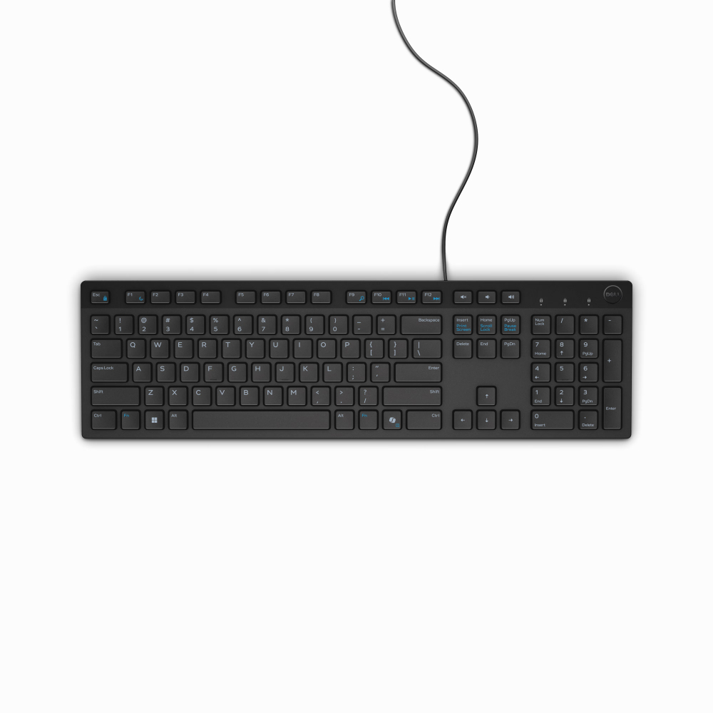 Teclado con cable Dell KB216 Inglés estadounidense Negro KB216-BK-US