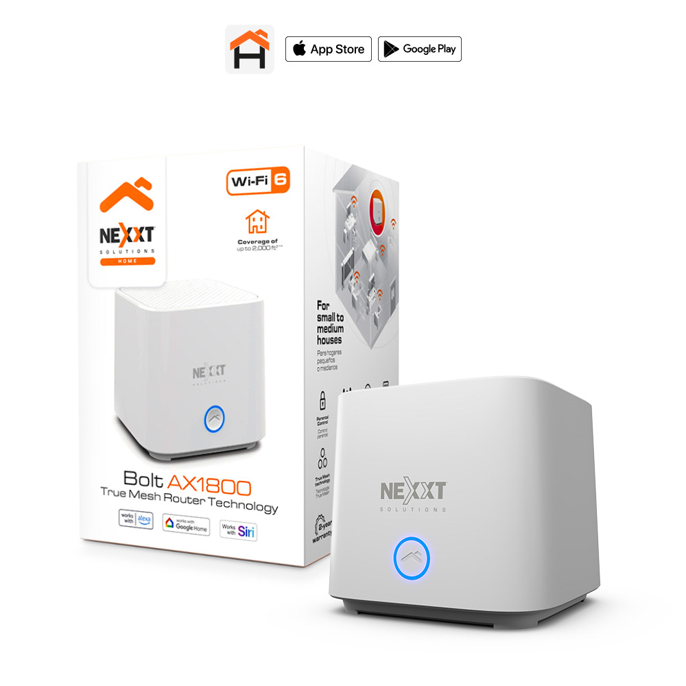 Nexxt Solutions Home Bolt AX1800 Tecnología True Mesh Router NCM-X1800