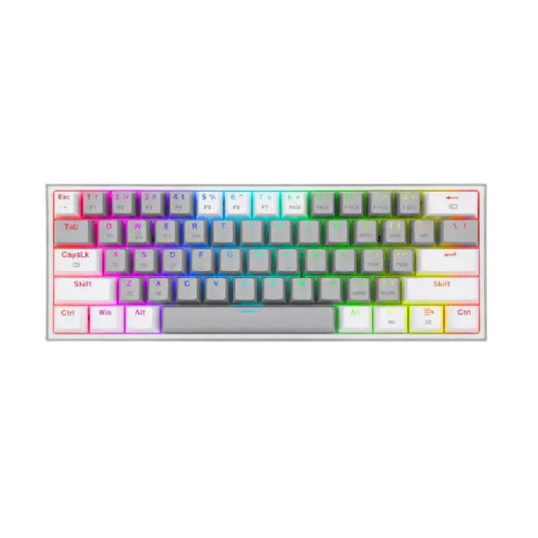 Redragon Teclado Fizz Pro gaming inalámbrico RGB español color gris K616RGB-GW-SP