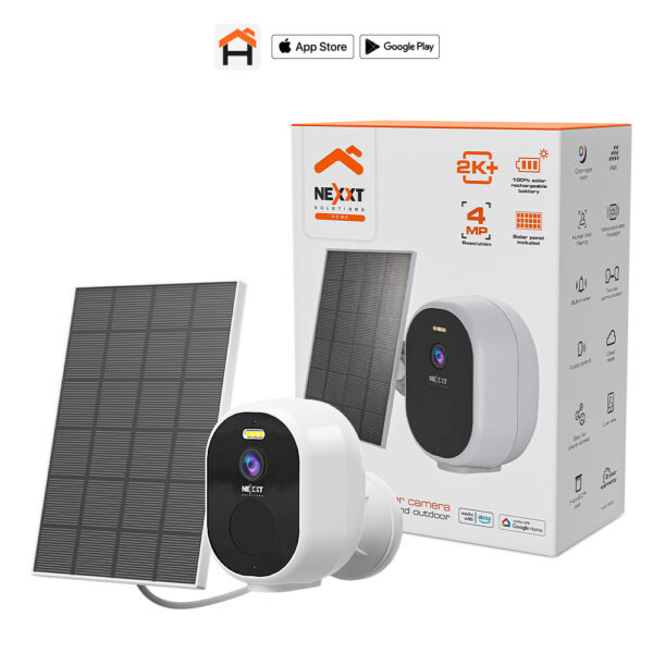 Nexxt Solutions Home Cámara solar Smart Wi-Fi Interior y exterior con panel solar incluido NHC-OF20S