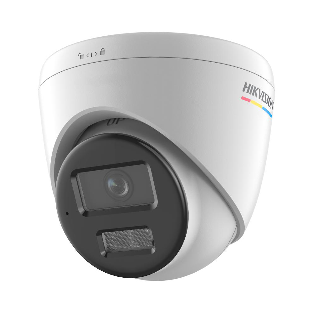 Hikvision Cámara de red de torreta fija ColorVu de 2 MP con luz híbrida inteligente DS-2CD1327G2H-LIU 2.8mm