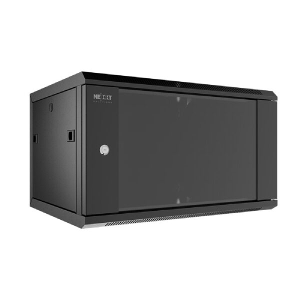 Nexxt Gabinete de pared fijo, completamente ensamblado RAL 9005 9U 600x600 NEC-F9U66B