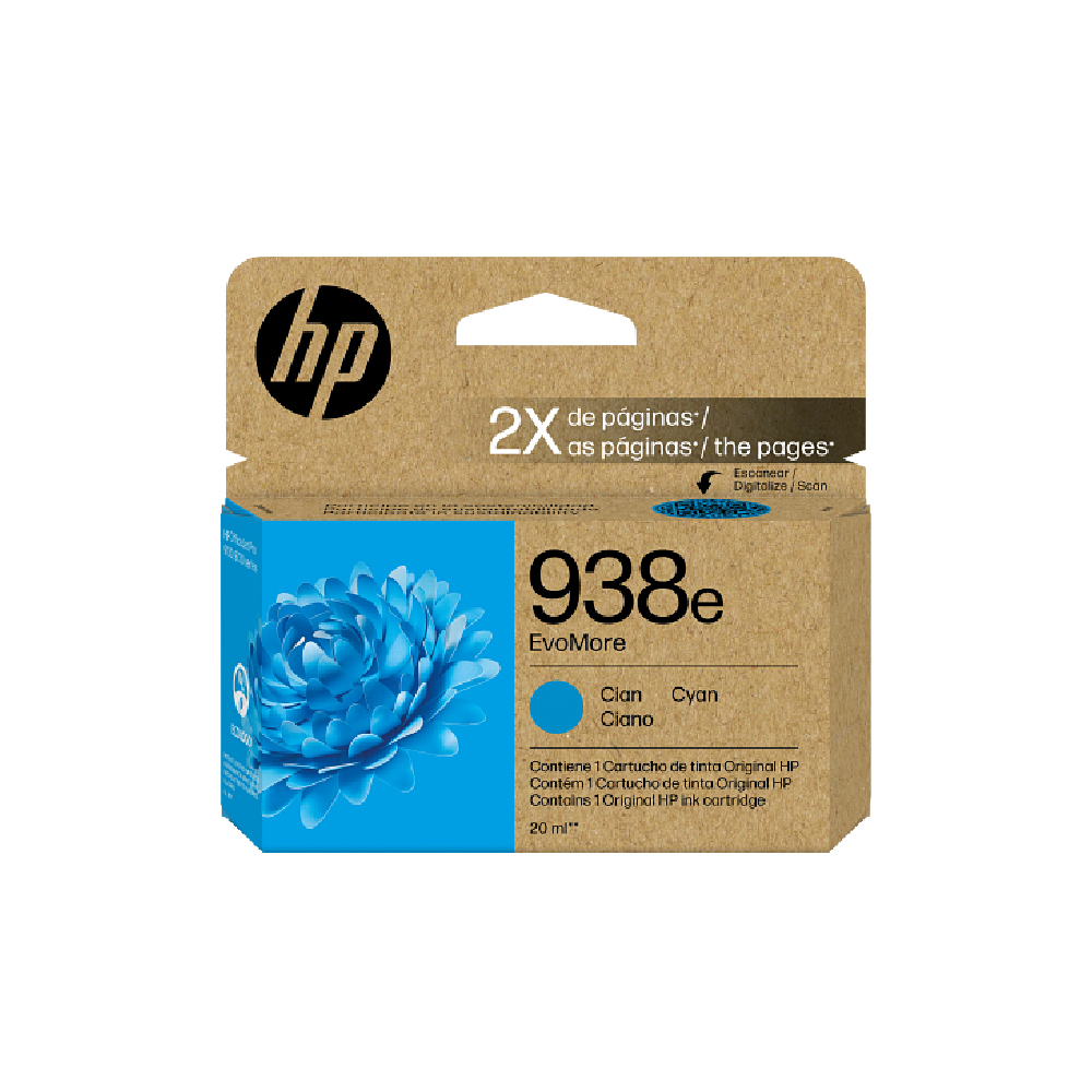 HP tinta EvoMore cyan 938e 4S6X9PL