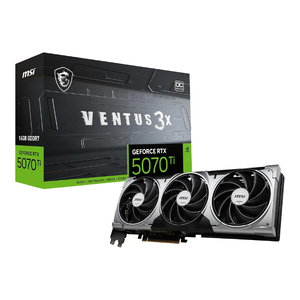 MSI Tarjeta gráfica Gaming RTX 5070 Ti 16G Ventus 3X OC 824142402801