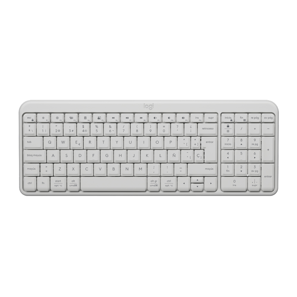 Logitech teclado bluetooth K250 tamaño compacto color blanco 920-013446