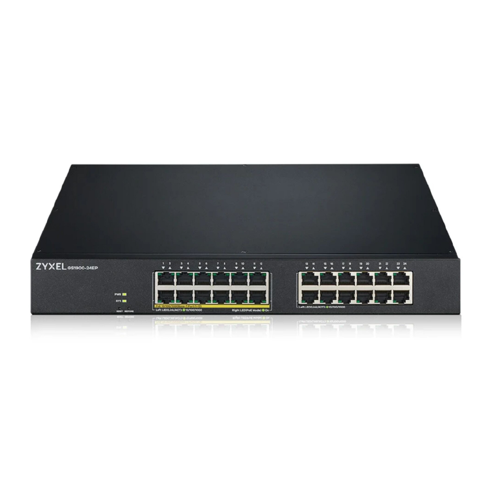 ZyXEL Switch gestionado inteligente GbE de 24 puertos GS1900-24EP