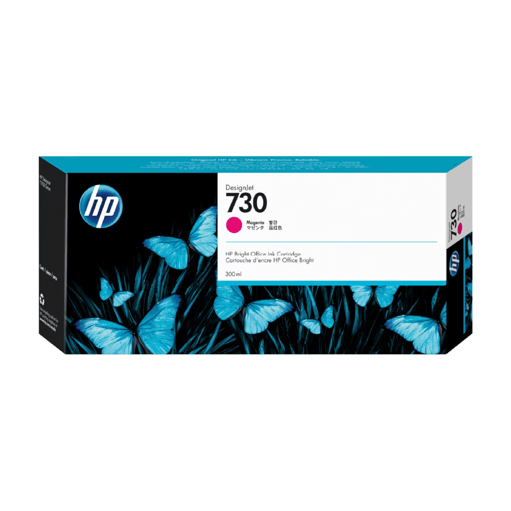HP 730 tinta color magenta 300 ml P2V69A