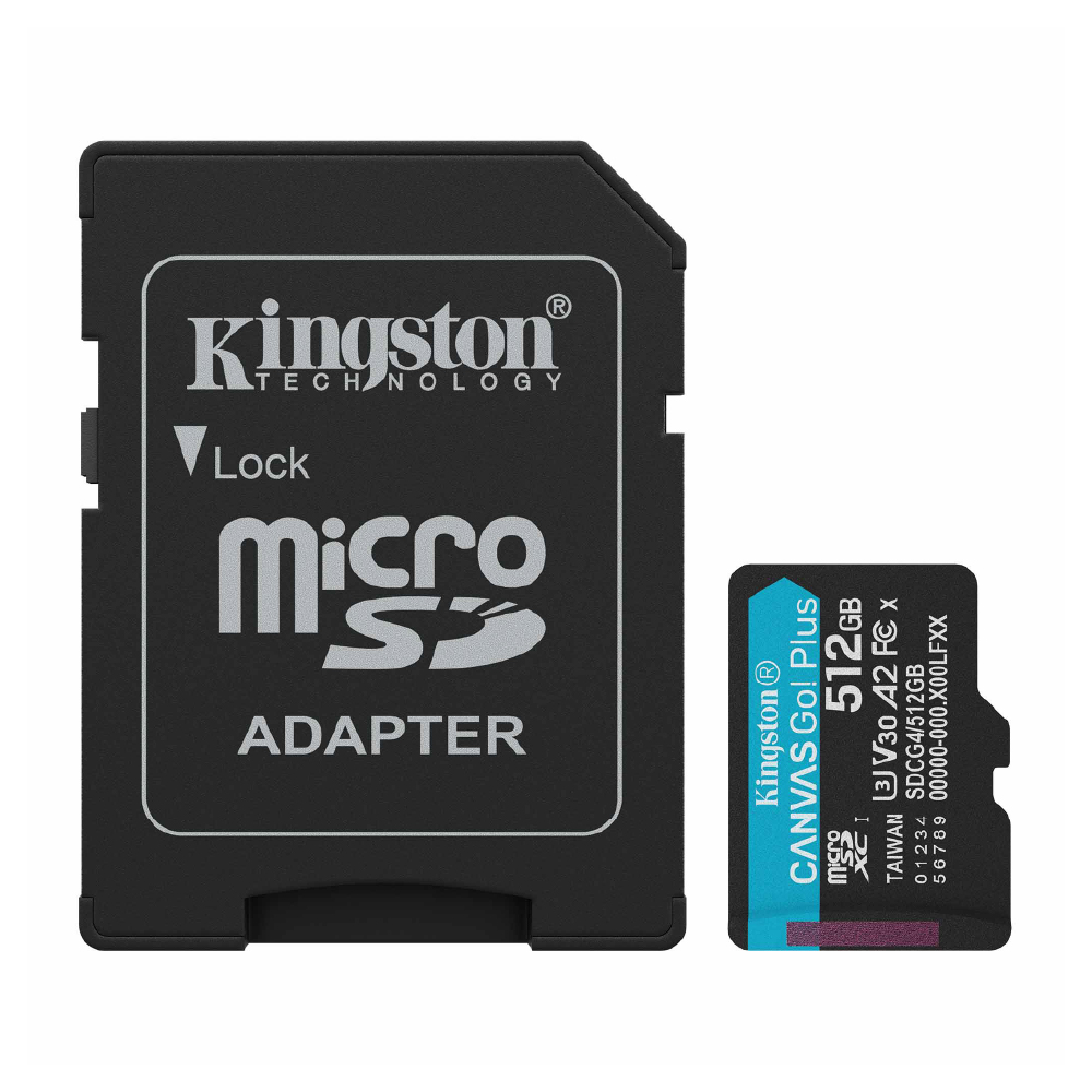 Kingston memoria microSDXC 512GB clase 10 Canvas Go Plus SDCG4/512GB