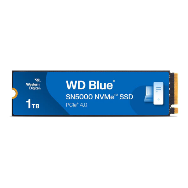 WD Blue SN5000 Unidad de estado sólido SSD interna NVMe de 1 TB PCIe Gen 4.0, M.2 2280, hasta 5,150 MB/s WDS100T4B0E