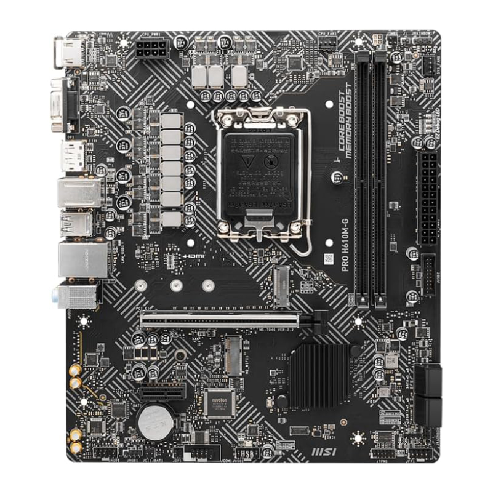 MSI placa madre PRO H610M-G 824142282755