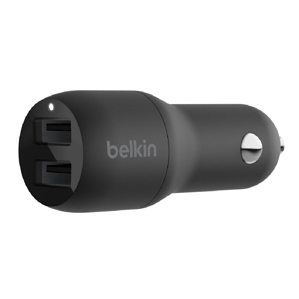 Belkin Adaptador de corriente para auto 24V 4.8A 2 salidas USB CCB001btBK