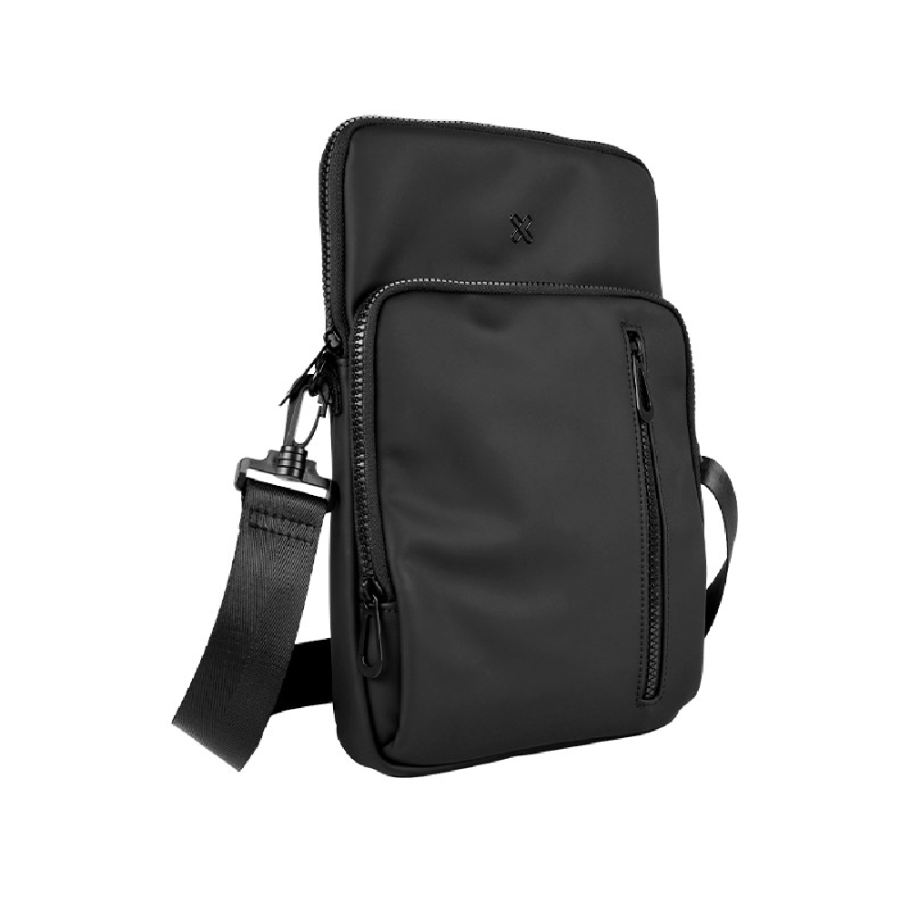 Klip Xtreme Sam shoulder back bolso cruzado para tableta hasta 12" color negro KTS-500