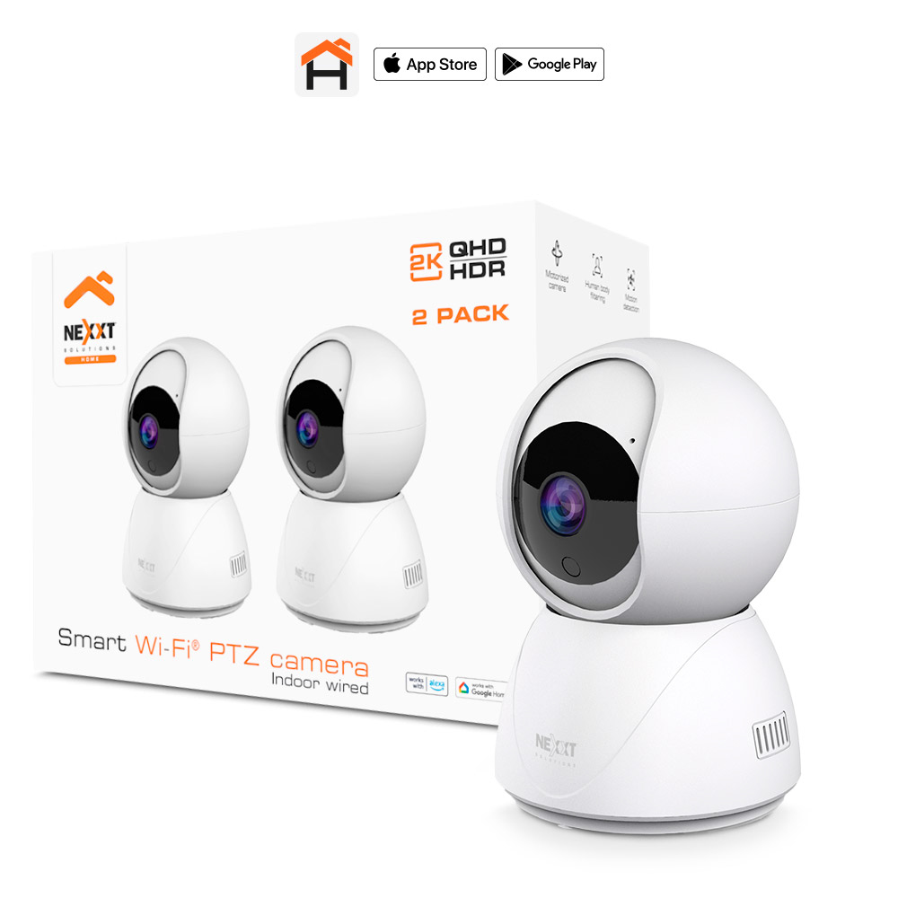Nexxt Solutions Home Smart Wi-Fi PTZ cámara de segridad de interiores paq. de 2 U NHC-IP11 2PK