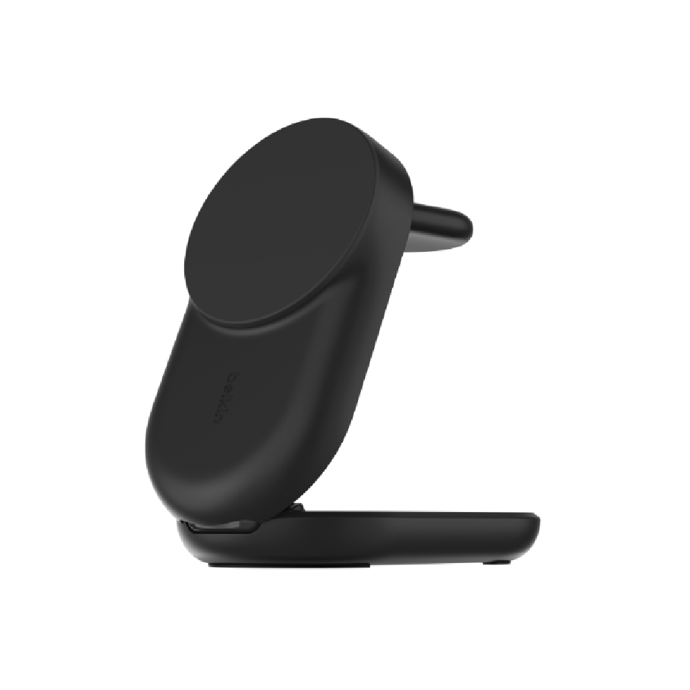 Belkin Cargador magnético plegable 3 en 1 con Qi2 de 25 W, negro, forma redonda WIZ037ttBK