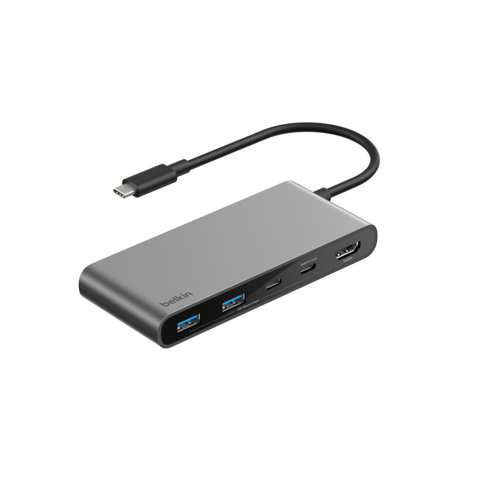 Belkin Concentrador USB-C de 7 puertos con dos puertos USB-C hub AVC023fqSGY