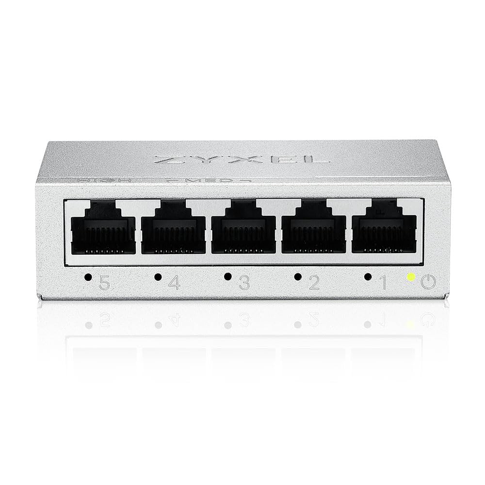 ZyXEL switch Ethernet no administrado Gigabit de 5 puertos GS105BV5