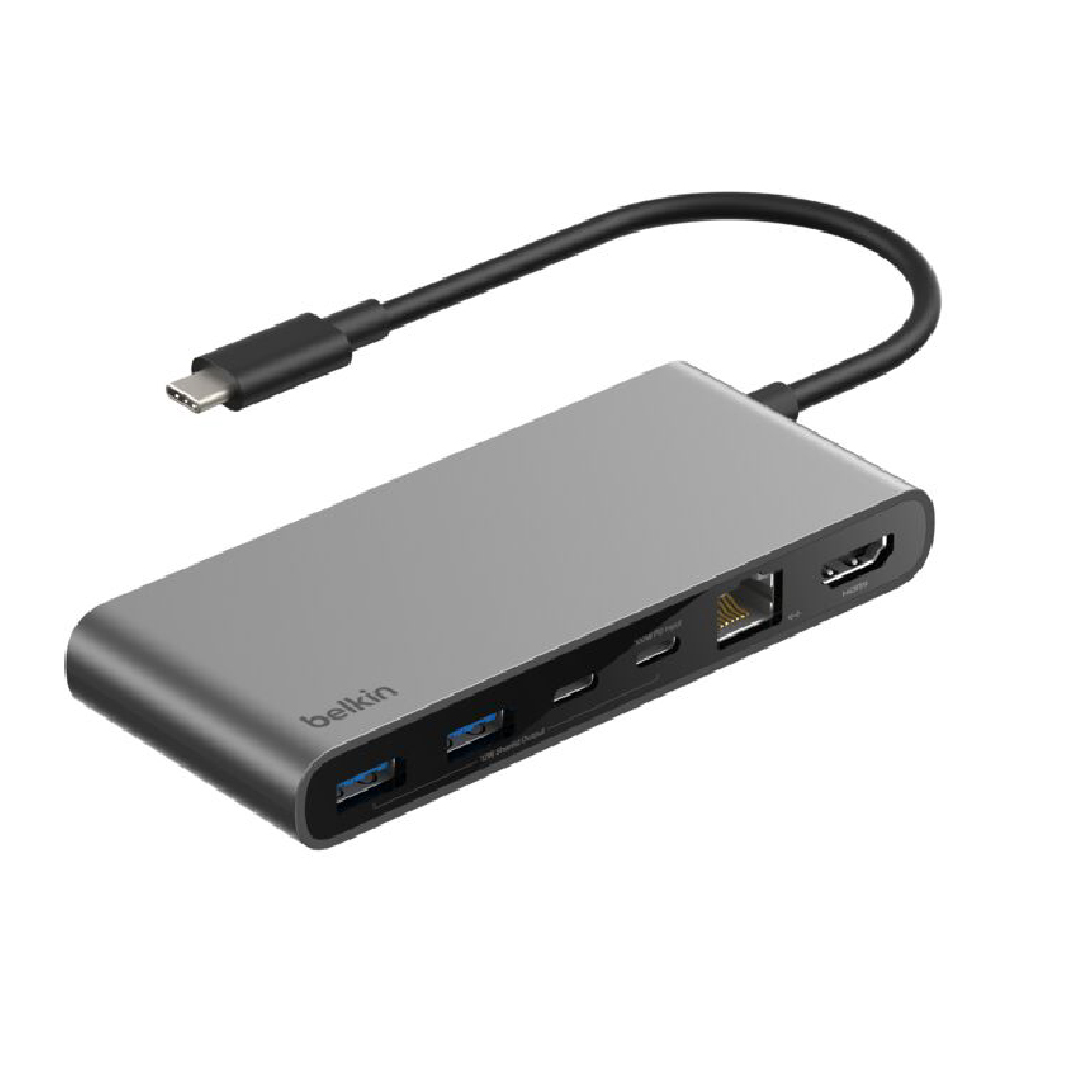 Belkin Hub USB-C de 8 puertos con Ethernet de 2,5 Gb, gris espacial INC024fqSGY
