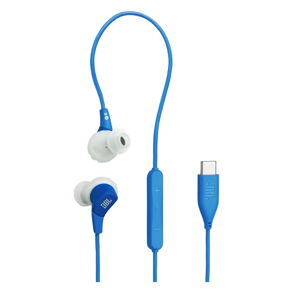 JBL Endurance Run 3C USB-C audífonos internos con cable diseñados para el deporte color azul JBLENDURRUN3CBLUAM