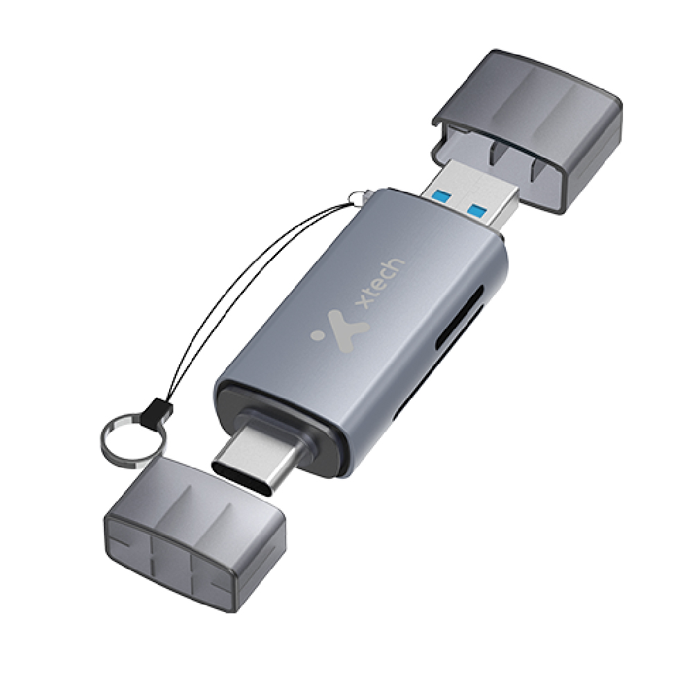 Xtech Lector de tarjetas OTG USB-C/USB 3.0 2 en 1 XTC-581
