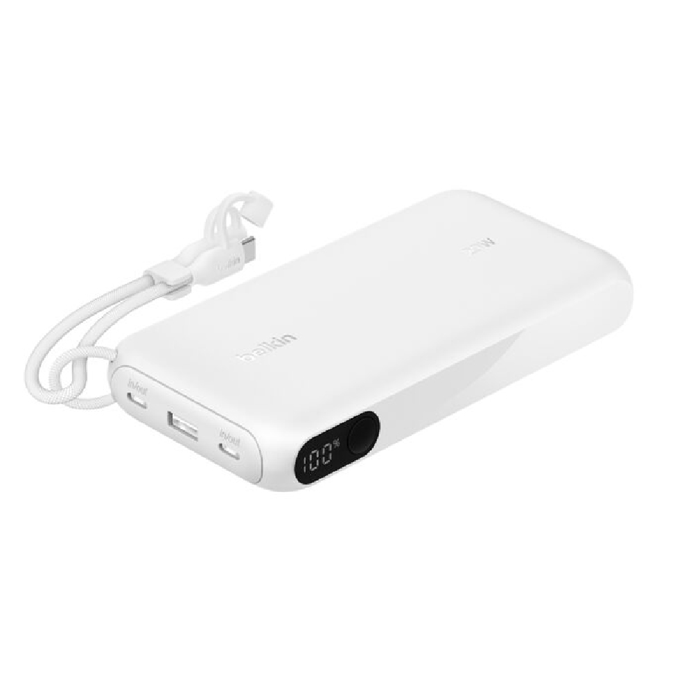 Belkin Batería externa de 20.000 mAh con pantalla color blanco BPB028fqWH