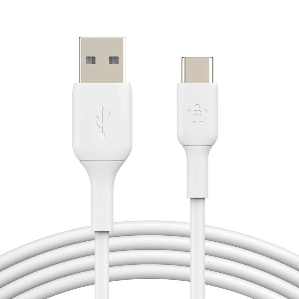 Belkin BoostCharge Cable USB-A a USB-C de 15 W, 1 m (3,3 pies), blanco. CAB001bt1MWH