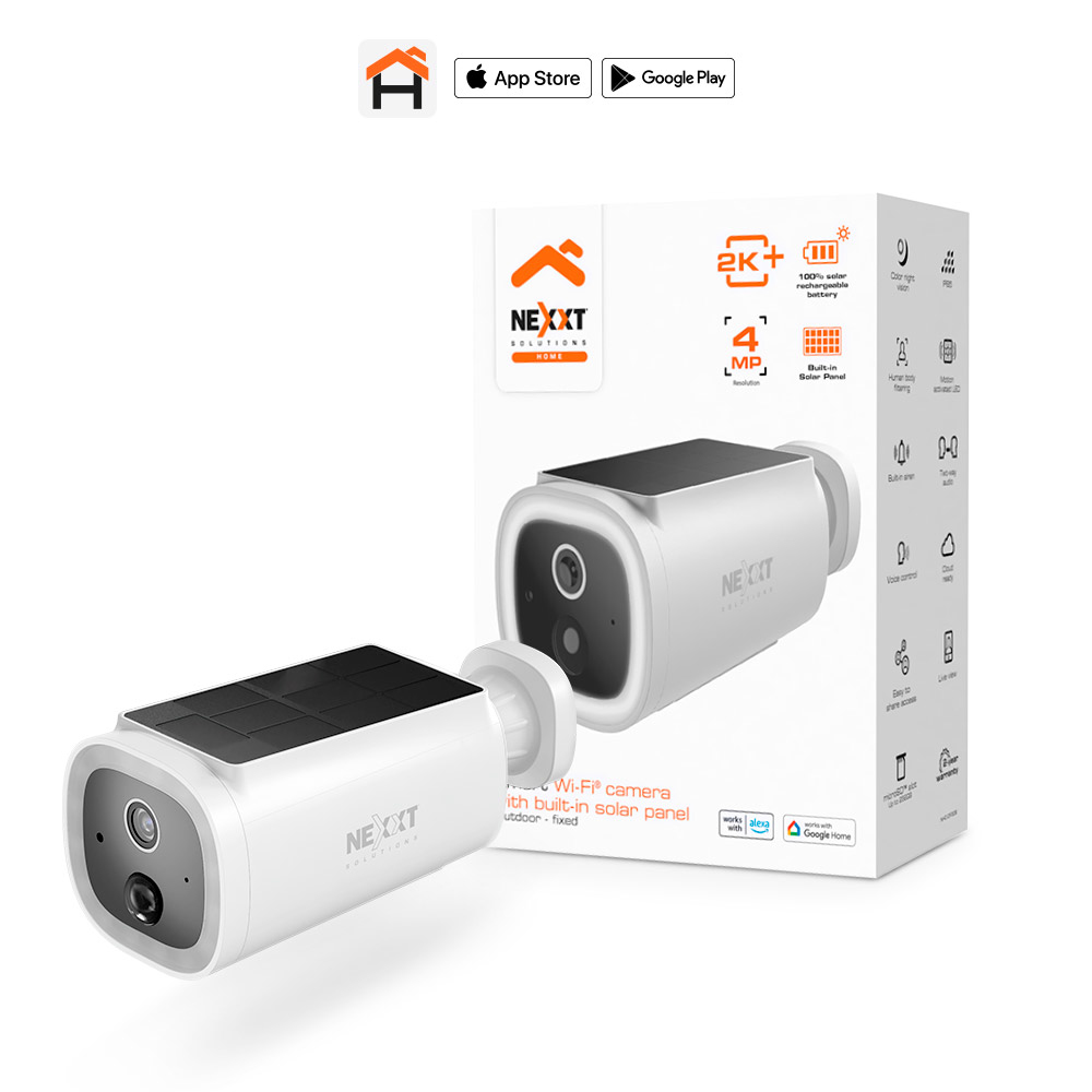 Nexxt Solutions Home Cámara inteligente Wi-Fi con panel solar integrado NHC-OF30S