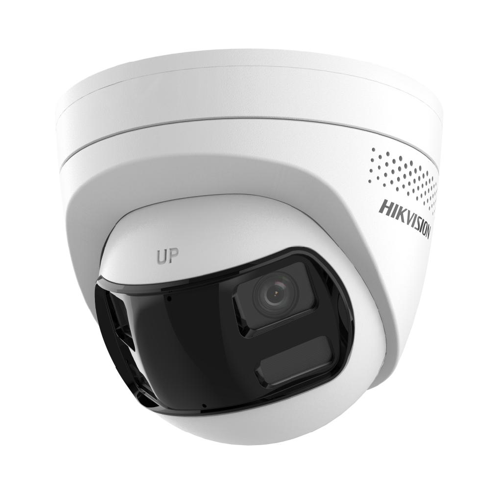 Hikvision Cámara de red tipo torreta fija híbrida inteligente de 6 MP con doble lente DS-2CD1363G2P-LIUF/SL