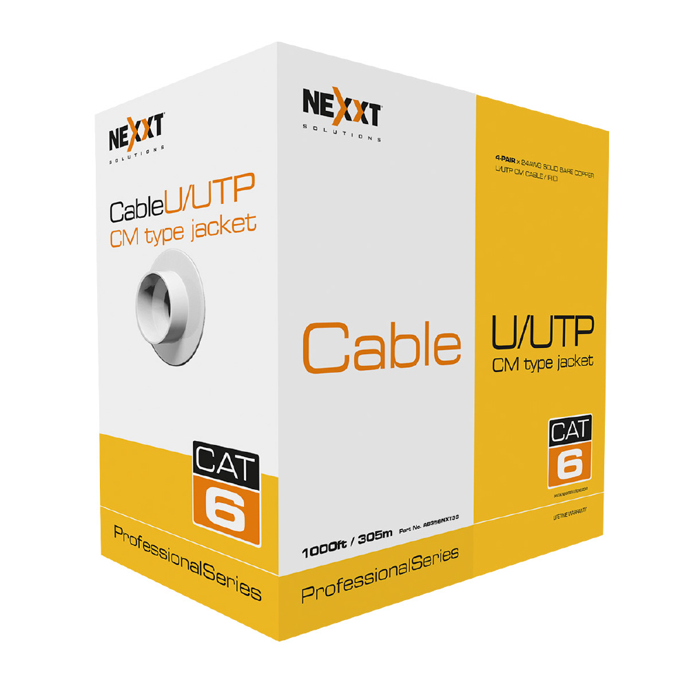 Nexxt Solutions Infrastructure Caja de Cable UTP Cat6 305m RJ45 Color rojo AB356NXT33