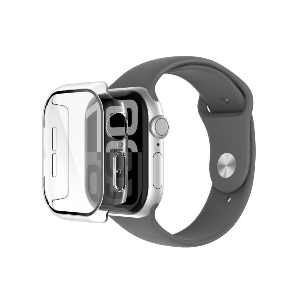 Belkin Protector de pantalla TemperedCurve 2 en 1 para Apple Watch Series 10 (42 mm/transparente) OWA002fqCL