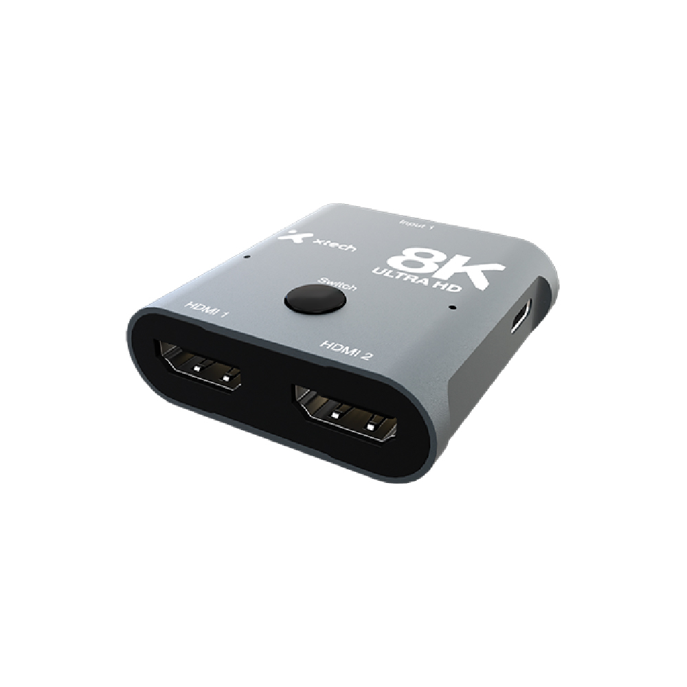 Xtech Switch HDMI 8K Bidireccional de 2 Puertos XHA-440