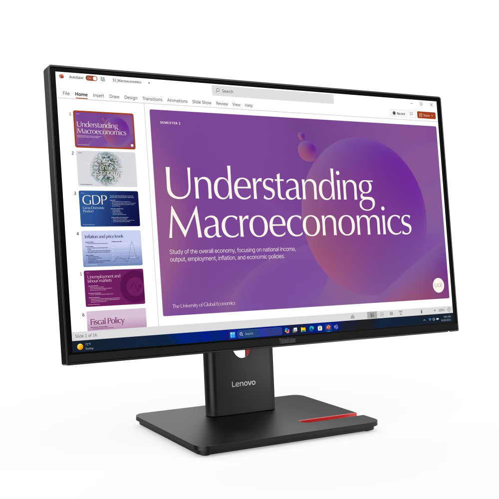 Lenovo Monitor ThinkVision T24D-40 23.8 Pulgadas IPS USB-C Docking y 120Hz 64B9GAR1LA