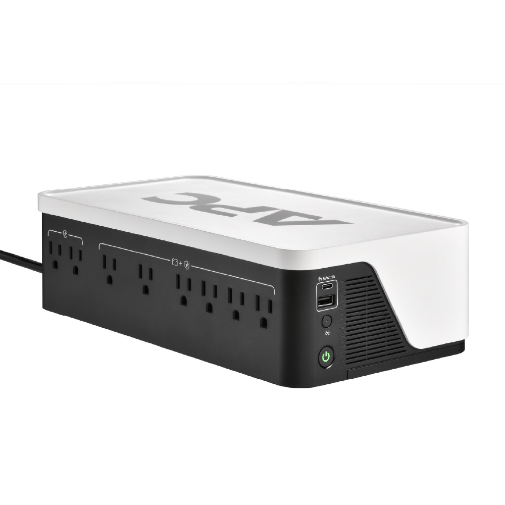 UPS APC 900 VA/540 W, montaje en suelo/pared, 120 V, 8 tomas NEMA 5-15R, puertos USB tipo A + C batería BE900G3
