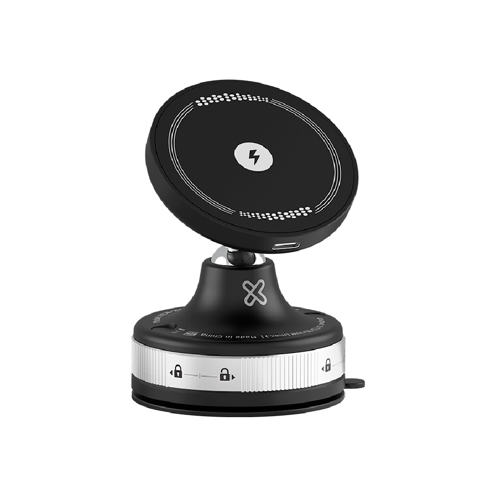 Klip Xtreme Soporte Magnético para Auto PowerCar Dock Carga Inalámbrica 15W y Compatible con MagSafe KCW-250