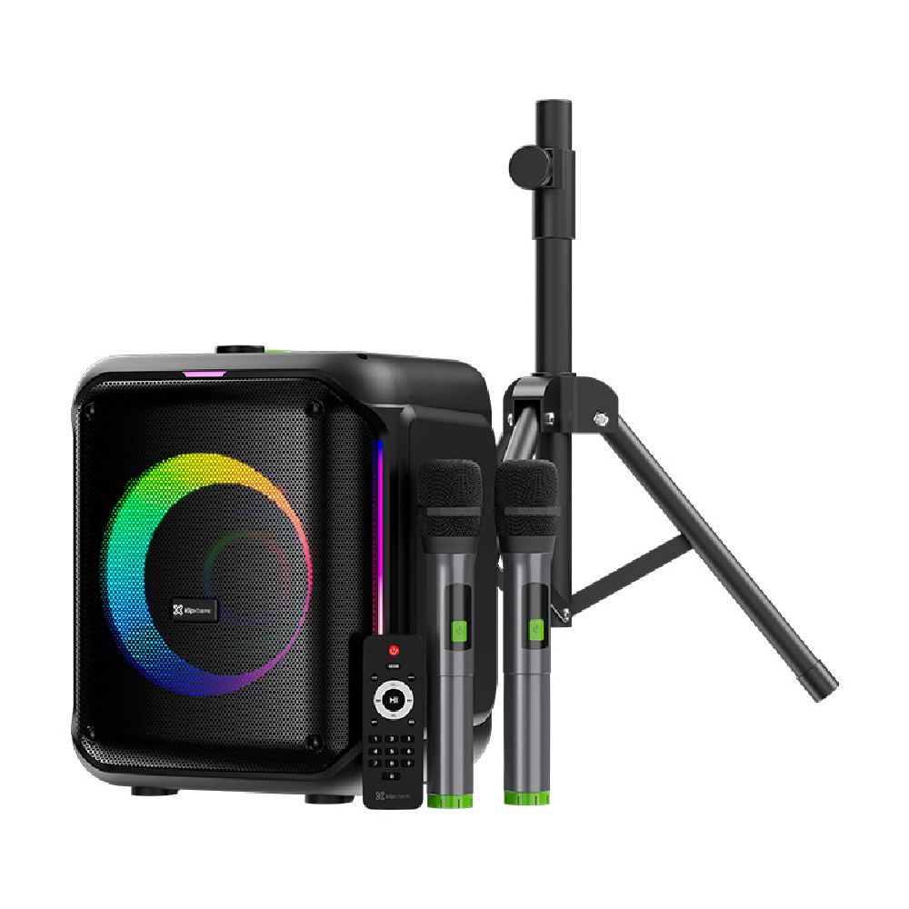 Klip Xtreme Bocina portátil con luces LED y 2 micrófonos UltraBlaster KLS-653