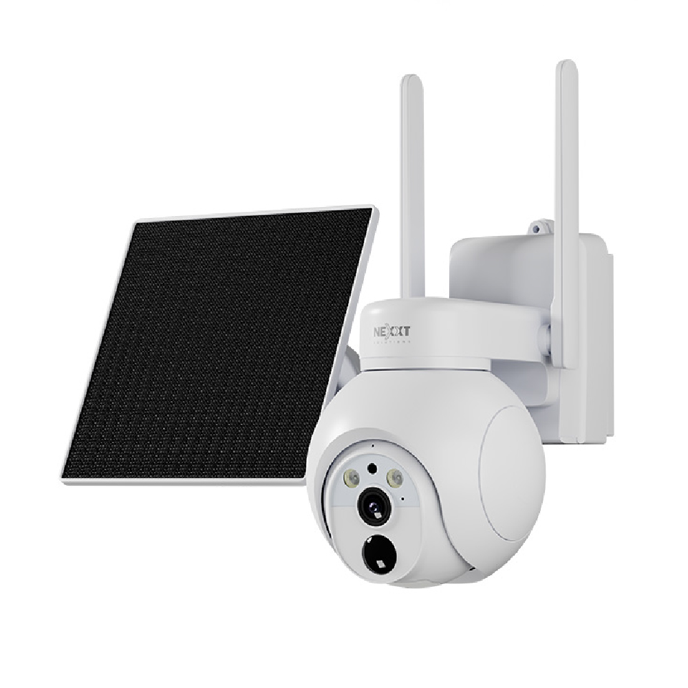 Nexxt Solutions Cámara de Seguridad Solar Inteligente 4G-LTE PTZ Exterior 2K 4MP y Visión Nocturna NHC-OP40SL
