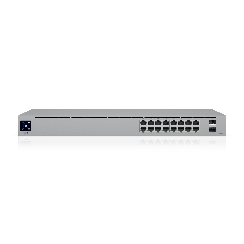 Ubiquiti Switch UniFi USW-16-PoE 16 Puertos Gigabit y PoE+ Administrado USW-16-PoE