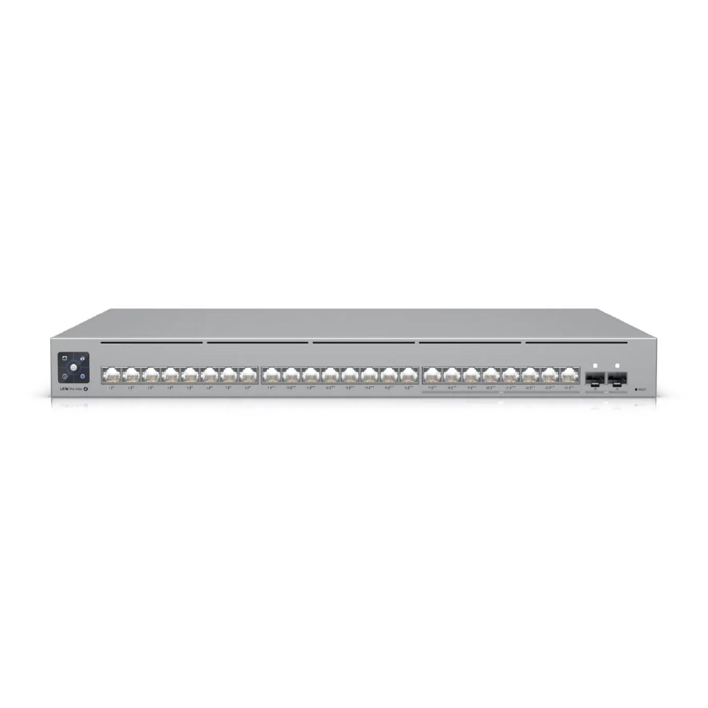 Ubiquiti Switch Administrable UniFi Pro Max 24 PoE Layer 3 Etherlighting y 400W PoE USW-Pro-Max-24-PoE