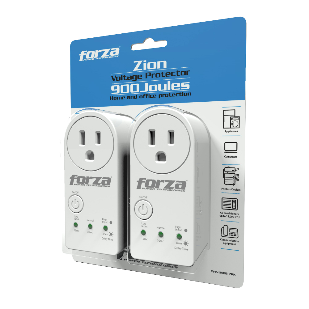 Forza Protector de Voltaje FVP-1201B 2PK Temporizador de Retardo y Giro de 350° FVP-1201B 2PK