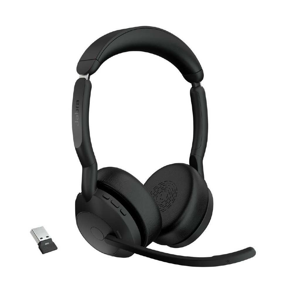 Jabra Evolve2 55 Link380a UC Stereo Headset Inalámbrico Profesional 25599-989-999
