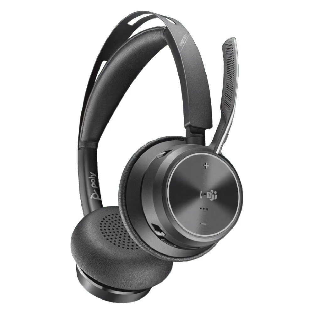 HP Poly Audifonos USB-C Voyager Focus 2 + adaptador USB-C/A + soporte de carga 9T9J6AA#AC3