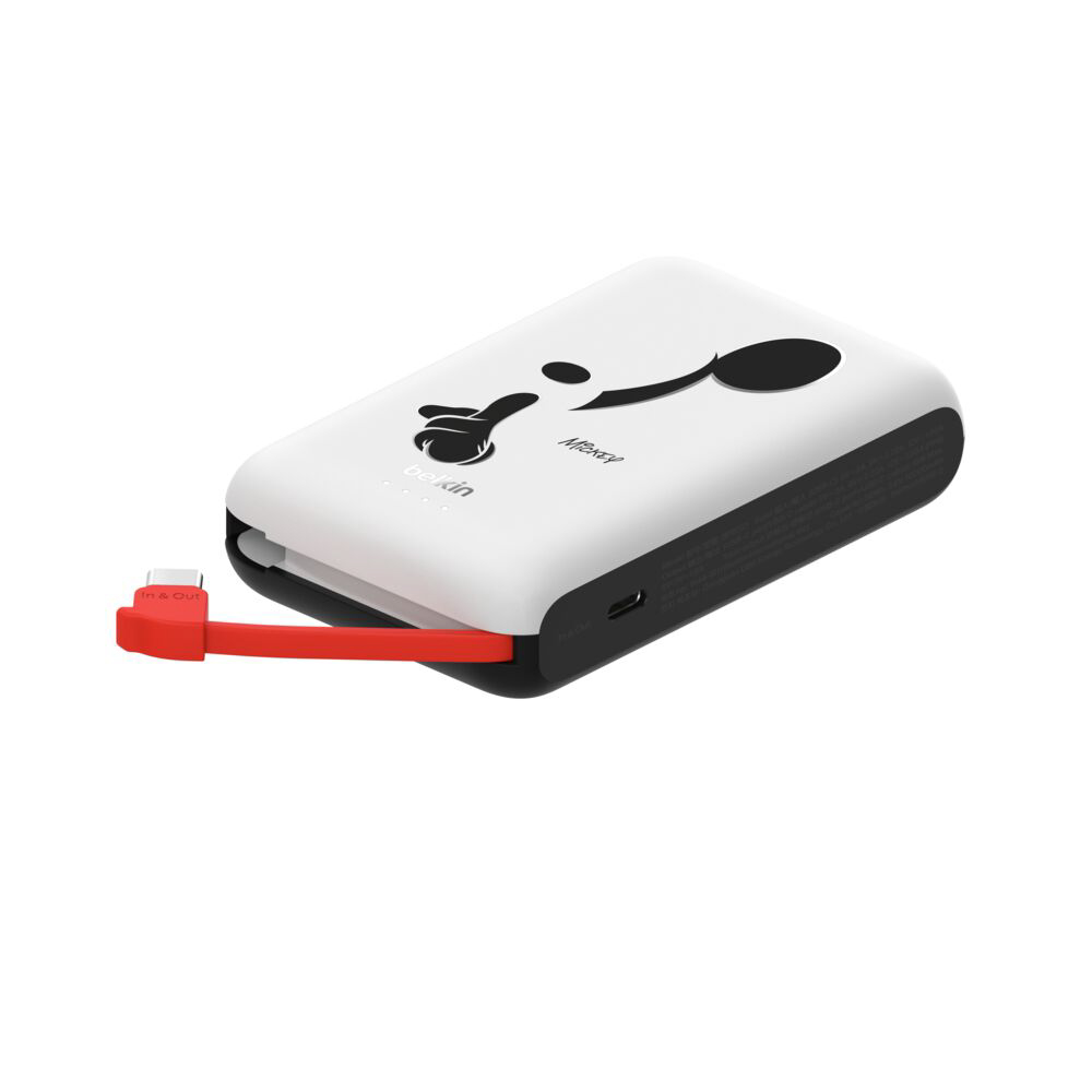 Belkin Batería Externa 10,000 mAh 20W con Cable USB-C Integrado (Disney Collection) BPB021qcBW-DY