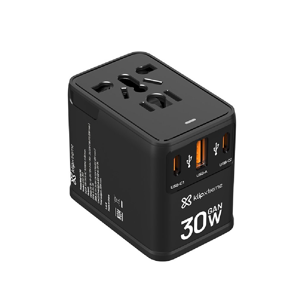 Klip Xtreme adatador de viaje universal PowerWall Uni 30W KMC-350