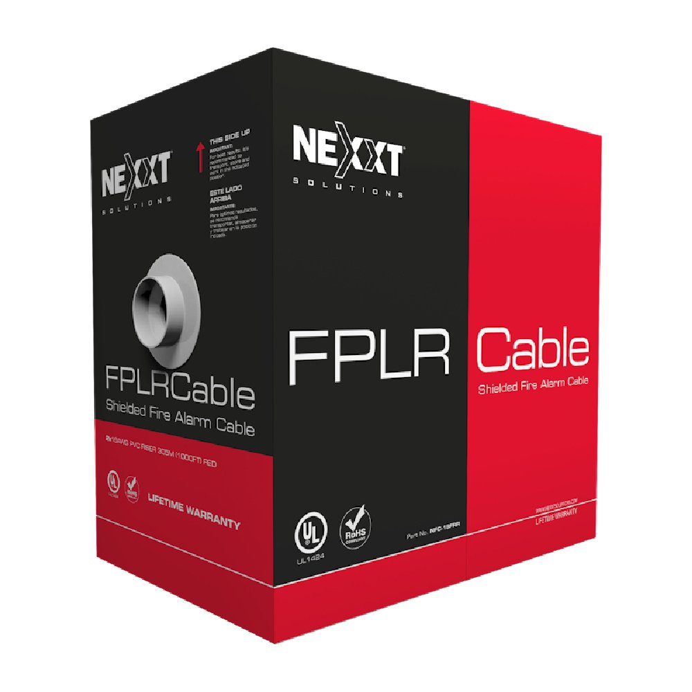 Nexxt Solutions Nexxt Cable FPLR para Alarma Contra Incendios 18AWG Blindado 305m NFC-18FRR