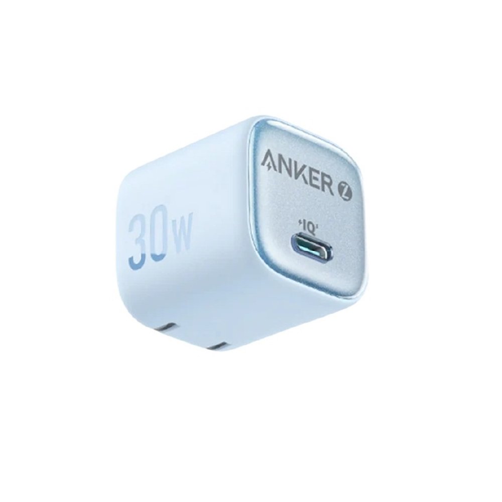 Anker Zolo Cargador de Pared USB-C 30W con Power Delivery y GaN II, Azul, A2698J31