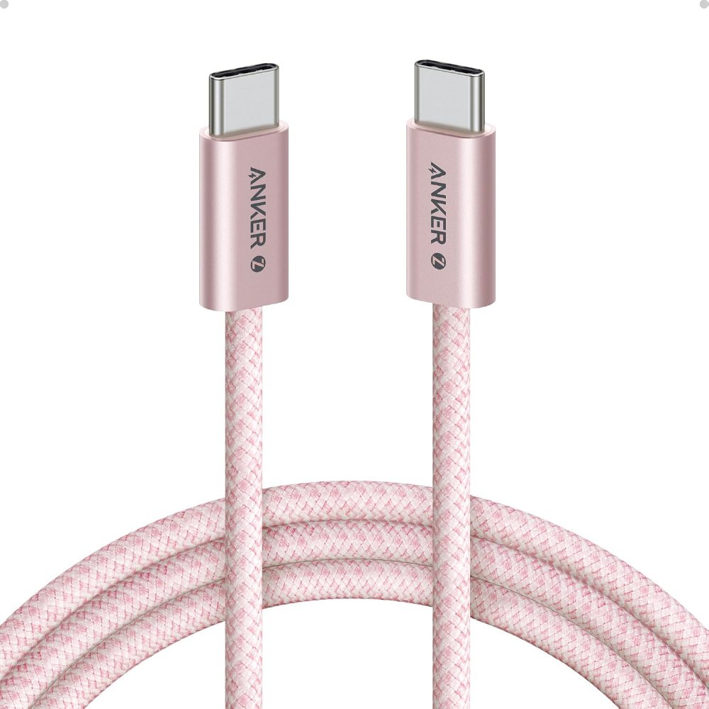 Anker Zolo Cable USB-C a USB-C, USB 2.0, 240W, 0.9m, Rosado, A8060H51