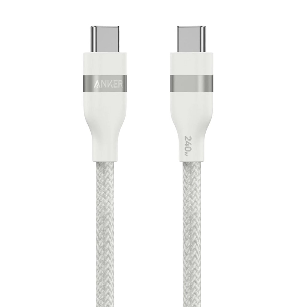 Anker Cable USB-C a USB-C trenzado de 240 W 0.9 m color blanco A82E2H21