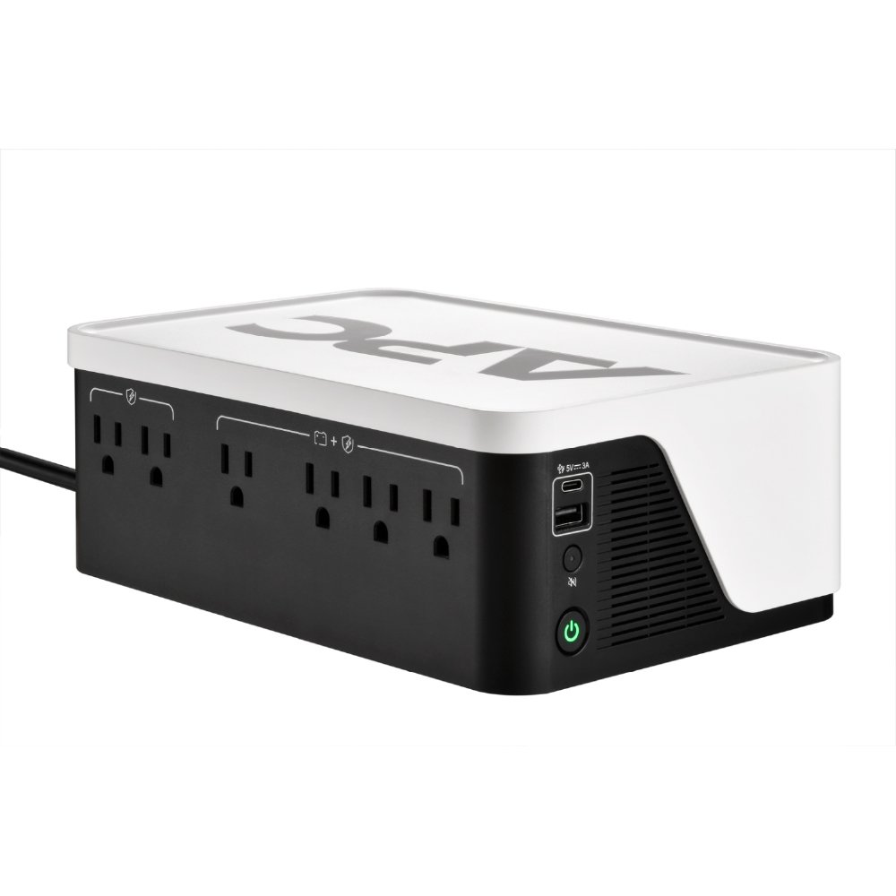 APC UPS Back-UPS 500VA/300W 120V con 6 tomas y puertos USB-A y USB-C para piso o pared BE500G3