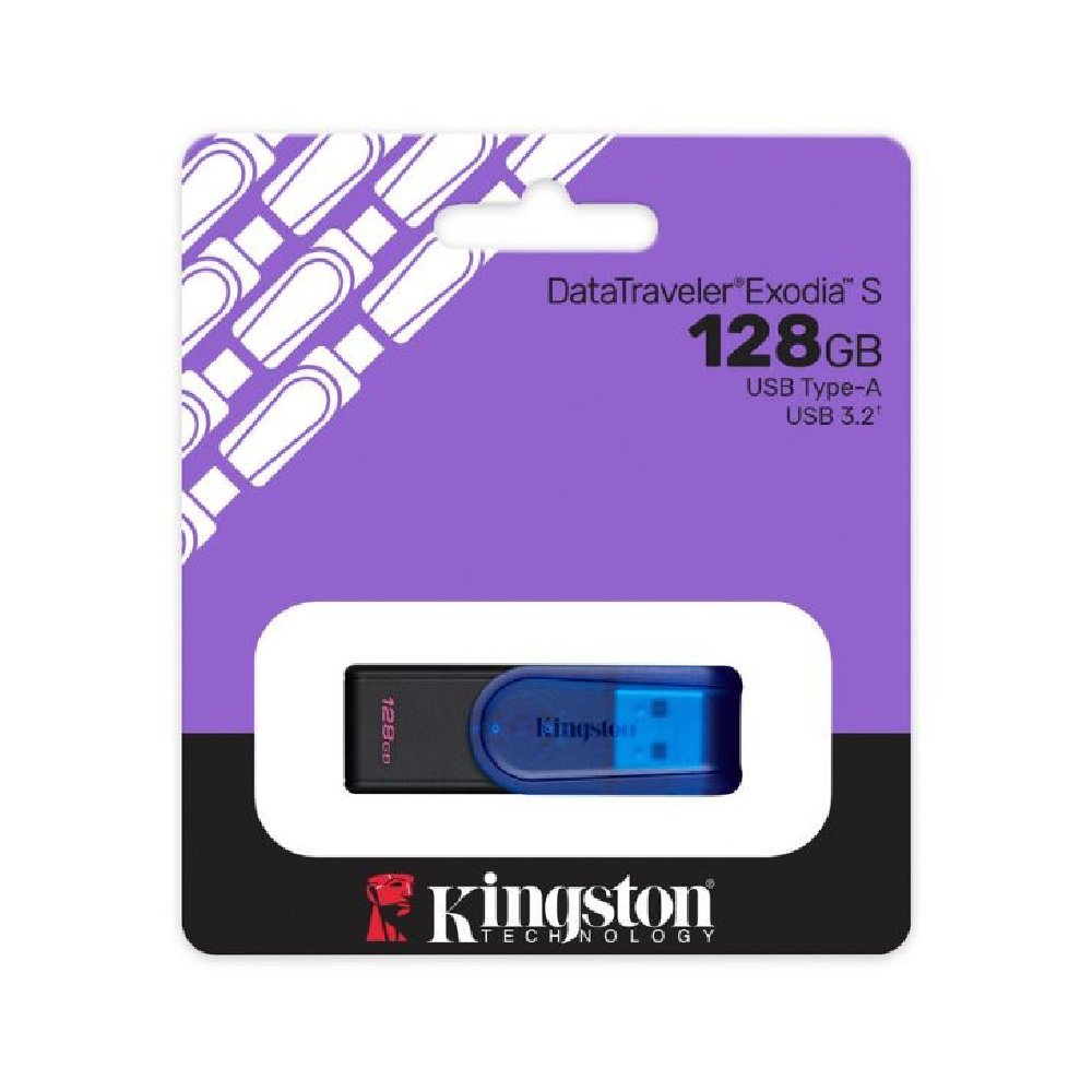 Kingston Memoria USB Exodia S 128 GB USB 3.2 color azul KC-U3C128-7TB