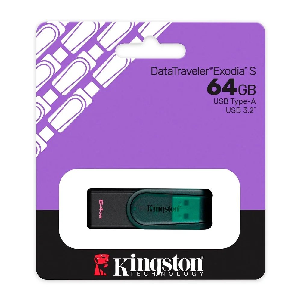 Kingston Memoria USB DataTraveler Exodia S 64 GB USB 3.2 color verde KC-U3C64-7TG
