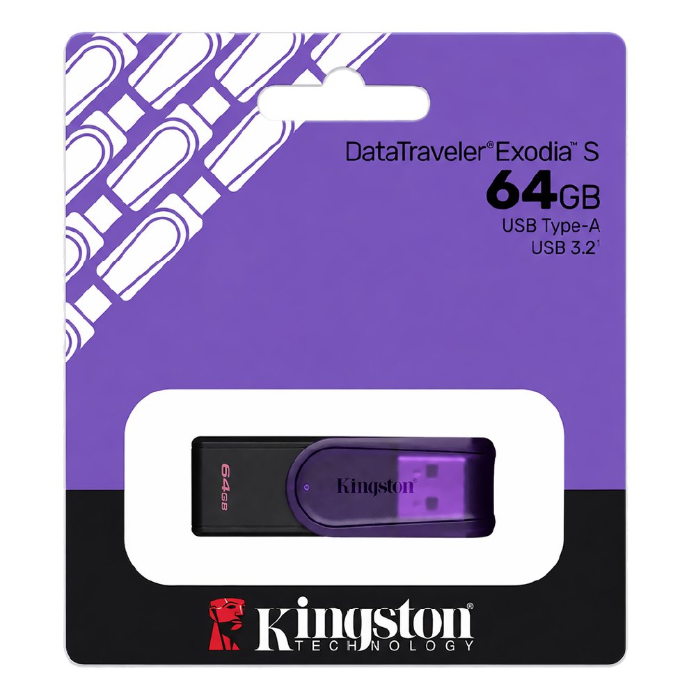 Kingston Memoria USB DataTraveler Exodia S 64 GB USB 3.2 color morado KC-U3C64-7TP